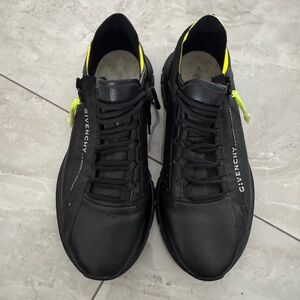 Givenchy Black Sneakers with Neon Yellow Details
